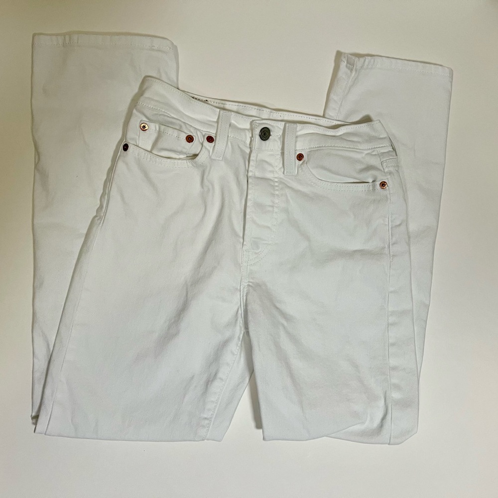 Levi’s White Jeans Denim - High Rise Straight Wedgie - Picture 5 of 10